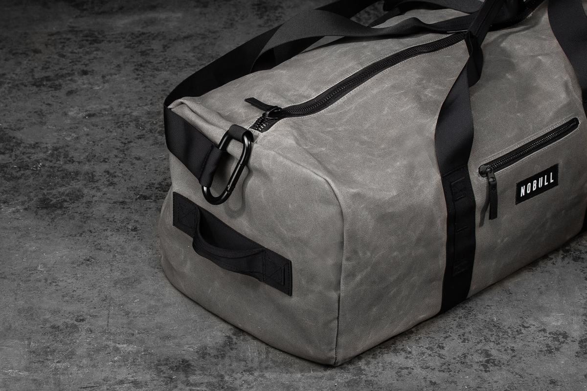 Nobull Xl Waxed Canvas Traditional Men's Duffle Grey | Australia (PJ0846)